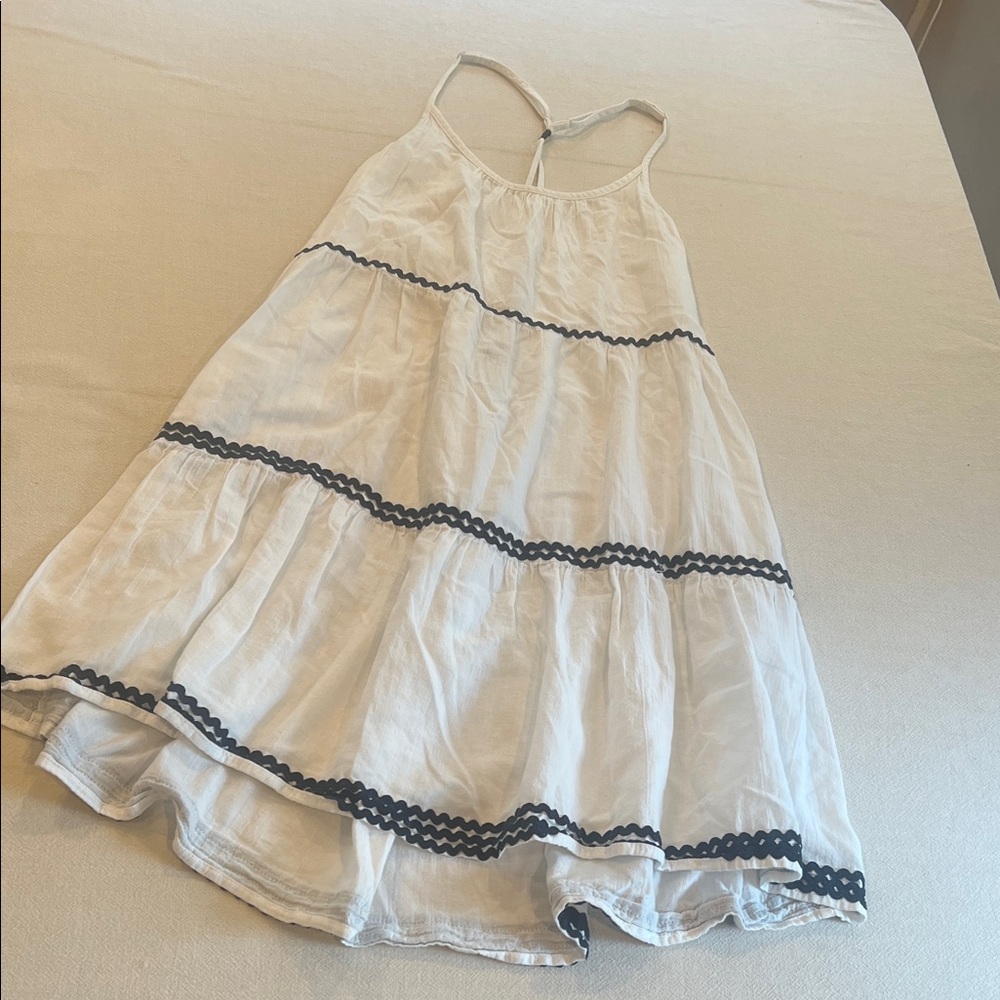 aerie White Sundress with Black Trim